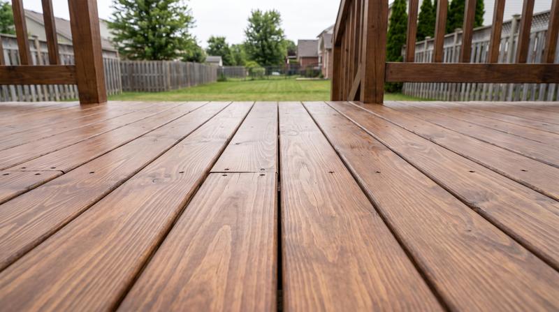 The same deck restored and stained by Kaminskiy