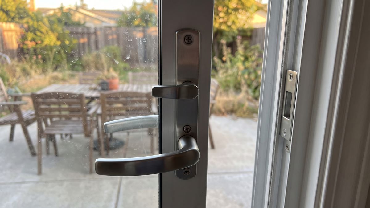 New handle and lock installed on the same patio door
