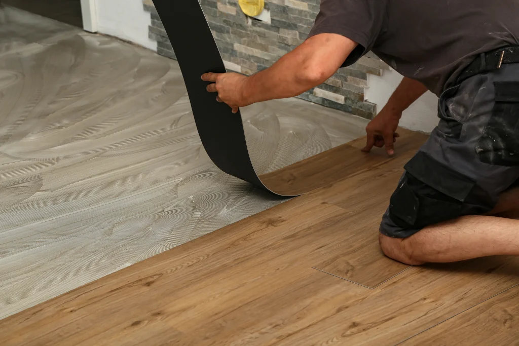 Luxury Vinyl Plank Tile installation