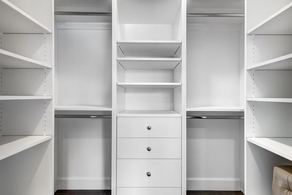 Laminate Wood Closet System installation